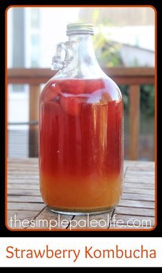 http://www.hollywoodhomestead.com/strawberry-kombucha/  One of my favorite flavors and worst kitchen disasters! Watch out for fizz! Flavored Kombucha, Peach Kombucha, Kombucha Flavors, How To Brew Kombucha, Homemade Kombucha, Kombucha Recipe, Healthy Probiotics, Kombucha Tea, Fermentation Recipes