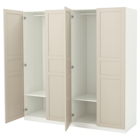 PAX Wardrobe - 78 3/4x23 5/8x79 1/4 " - IKEA Ikea Pax Doors, Pax Corner Wardrobe, Armoire Pax, Armoire Ikea, Ikea Wardrobe, Ikea Pax Wardrobe, Corner Wardrobe, Portable Closet, Ikea Bedroom