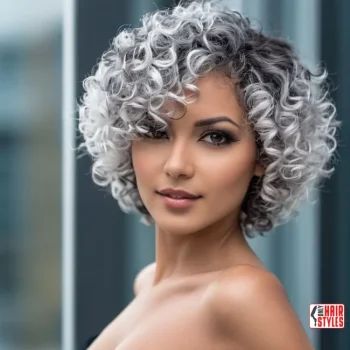 Gray Blending: A Chic And Ageless Way To Wear Your Hair « Only Hairstyles Short Curly Grey Hair, Curly Silver Hair, Grey Hair Braids, Gray Blending, Grey Hair Color Silver, Curly Hair Trends, Grey Hair Coverage, Grey Curly Hair, Short Silver Hair