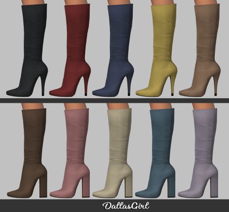 Cc Shoes, Sims 4 Cc Shoes, Gucci Boots, Female Shoes, Boots Knee High, Sims4 Clothes, Slouchy Boots, Best Mods, Shoes Custom