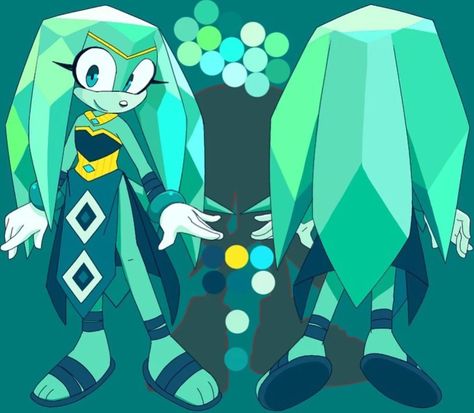 Master Emerald Sonic, Sonic Fan Design, Metal Sonic Redesign, Sonic Echidna Oc, Mobian Oc, Master Emerald, Sonic Ocs, How To Draw Sonic, Sonic Underground