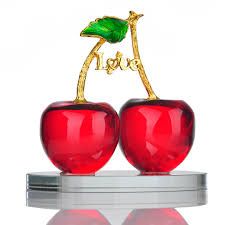 Supply Crystal crafts Crystal cherry car ornaments ornaments home décor ideas and crafts wholesale- Decorations For Kitchen, Fruit Sculptures, Living Room Christmas, Yellow Fruit, Christmas Kitchen Decor, Red Decor, Christmas Living Rooms, Crystal Crafts, Gift Box Packaging