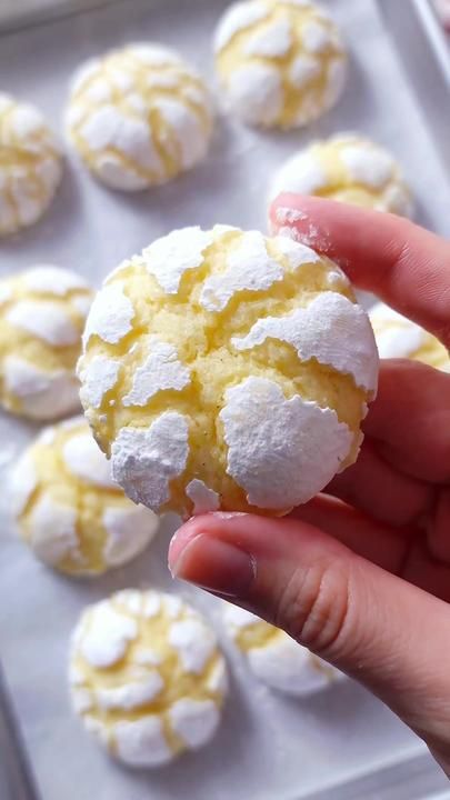 Replying to @boringguitargirl buttery, moist gluten-free lemon crinkle... | lemon crinkle cookies | TikTok Chef At Home, Cookies Lemon, Crinkle Cookies Recipe, Lemon Crinkle Cookies, Merry Christmas Eve, Crinkle Cookies, Lemon Cookies, Cookies Recipes, Gluten Free Cookies