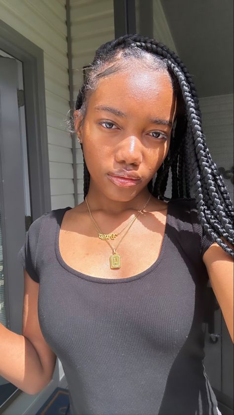 Jumbo Knotless Box Braids Side Part, Box Braids Side Part, Braids Side Part, Jumbo Knotless Box Braids, Braids Side, Black Hair Protective Styles, Barefaced Beauty, Jumbo Knotless, Knotless Box Braids