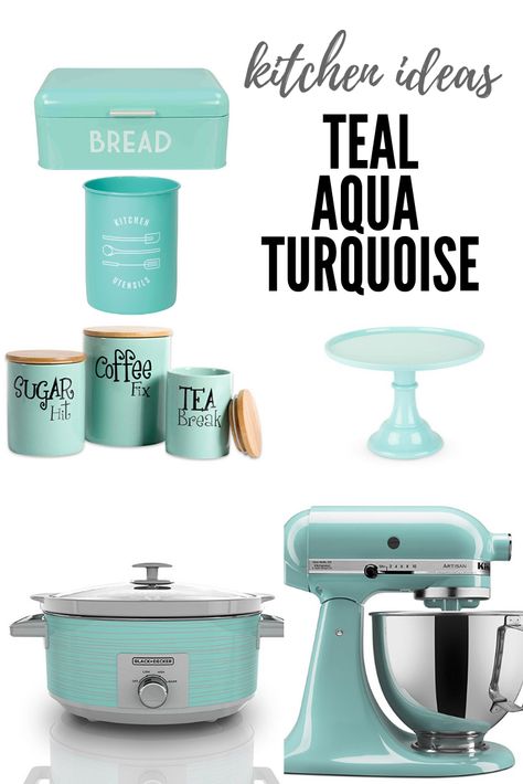 kitchen ideas in teal aqua turquoise Colored Kitchen, Turquoise Kitchen Decor, Teal Kitchen Decor, Aqua Kitchen, Absolute Black Granite, Turquoise Kitchen, Western Kitchen, Teal Kitchen, Kitchen Manufacturers