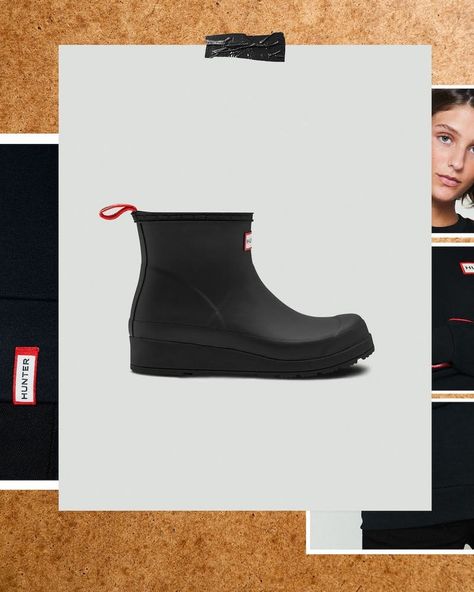 The Hunter for Zappos’ Campus Collection is here and you’ll want it all! These black rain boots are perfect for splashin' around. Tall Boot Socks, Off Campus, Short Rain Boots, Black Rain Boots, Black Rain, Female Shorts, Rain Gear, The Hunter, Classic Boots