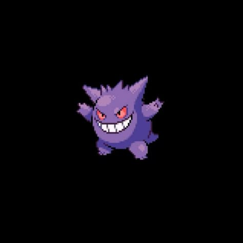 Gengar Pfp, Hello Kitty Dark, Latios Pokemon, Black Homescreen, Pokemon App, Cute Gengar, Dark Pokémon, Rabbit Icon, Ipad Layout