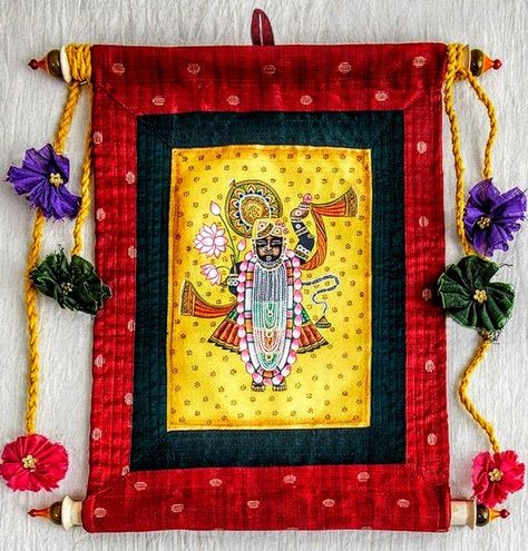 Laganiyu Decoration, Shree Nathji, Pichwai Painting, Diwali Decoration Items, Temple Design For Home, Pichwai Paintings, Lord Ganesha Paintings, Wedding Crafts Diy, Ganesha Painting