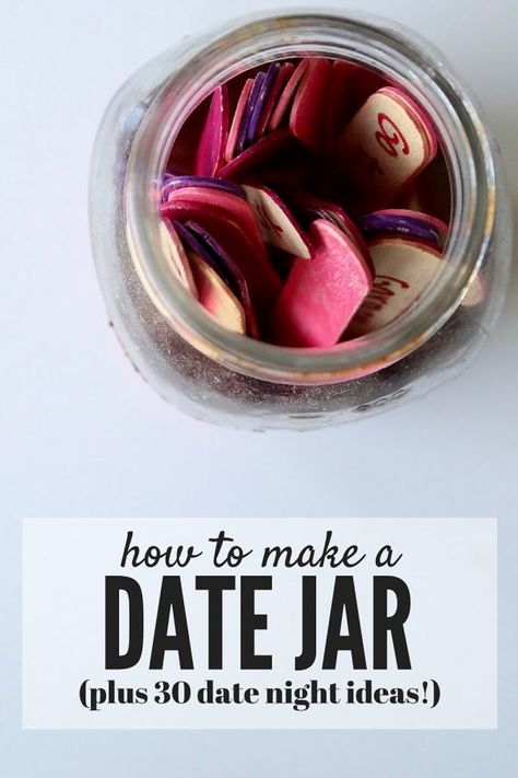 Diy Date Night Jar, Diy Date Night, Dates In A Jar, Date Jar, Diy Projects For Couples, Night Jar, Date Night Jar, Couple Crafts, Surprise Boyfriend