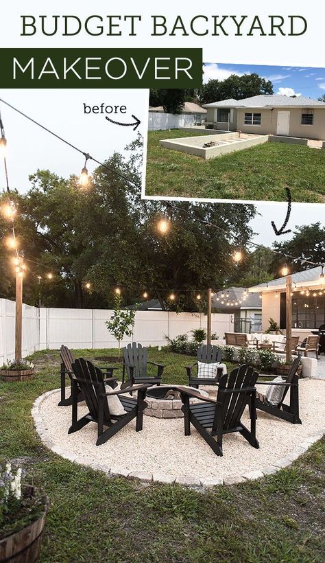 Diy Budget Backyard, Diy Patio Ideas, Cheap Backyard, House Simple, House Farmhouse, Diy Budget, Backyard Renovations, Patio Diy, Backyard Remodel