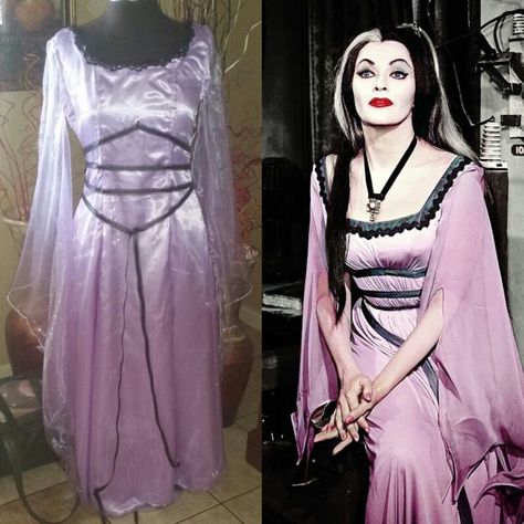 Lily Munster halloween dress i made for my client. Lilly Munster Dress, Lily Munster Dress, Lily Munster Costume, Munster Costume, Lilly Munster, Iconic Houses, Halloween Universal, Witches Night Out, Lily Munster