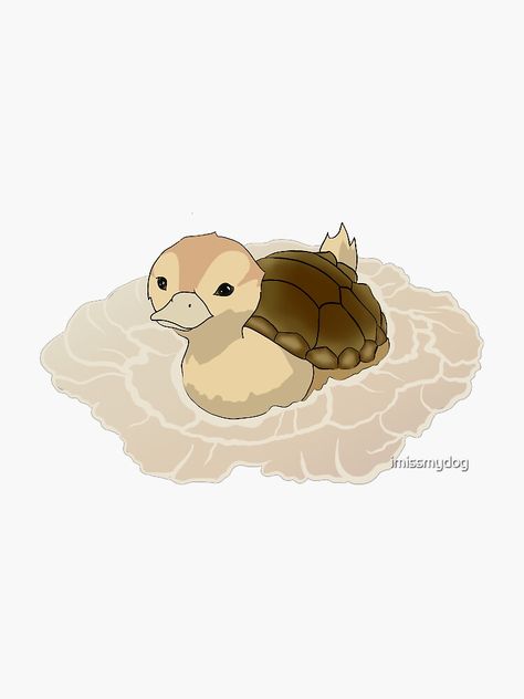 "Turtle Duck" Sticker by imissmydog | Redbubble Turtle Ducks Avatar, Turtle Duck Drawing, Turtle Duck Avatar Wallpaper, Avatar The Last Airbender Turtle Duck, Turtle Duck Tattoo, Turtle Ducks, Jake Tattoo, Duck Turtle, Duck Drawings