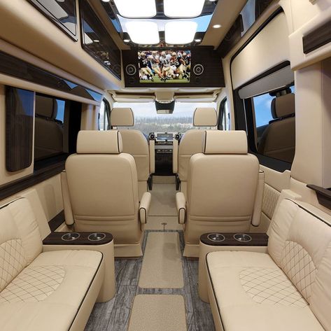 Ultimate RV – A Luxury Sprinter RV by Ultimate Toys® Rv Van Interior, Mercedes Rv, Vanity Van, Mercedes Camper Van, Gem Cars, Super C Rv, Luxury Caravans, Secret Bedroom, Luxury Rv Living