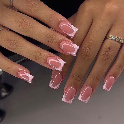 17. Classic French Tip, Vibrant Nail Colors, White Tip Nails, Summer Nail Designs, Square Nail Designs, Nail Pops, Classic French Manicure, Transparent Nails, Vibrant Nails