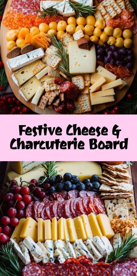 Festive Holiday Cheese & Charcuterie Board - Impress Your Guests Create a stunning centerpiece for your holiday gatherings with a festive cheese and charcuterie board. Featuring a selection of artisan cheeses, savory cured meats, fresh fruits, and delightful seasonal touches, this board is perfect for entertaining and can be customized to any taste. Easy to assemble in just 20 minutes, it's a delicious way to celebrate the season with family and friends. Charcuterie Board With Brie, Cheese And Charcuterie Board, Cheese Charcuterie Board, Holiday Cheese, Artisan Cheese, Cured Meats, Fresh Fruits, Festive Holiday, Holiday Gathering