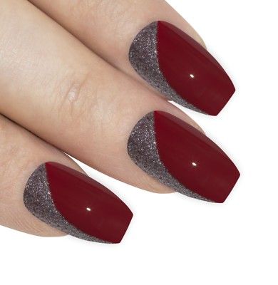 Almond Stiletto, Stiletto Shaped Nails, Fake Acrylic Nails, Ballerina Nails Designs, Ballerina Coffin, Deep Red Nails, Fingernail Designs, Ombre Acrylic Nails, Almond Shape Nails