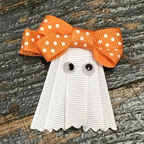 Hair Clip Ribbon Sculpture Headband Bow Holiday Halloween Clip Bangs Back, Bangs Back, Halloween Hair Bows, Ribbon Sculpture, Bows Diy Ribbon, Halloween Crafts Decorations, Halloween Candy Corn, Headband Bow, Holiday Halloween