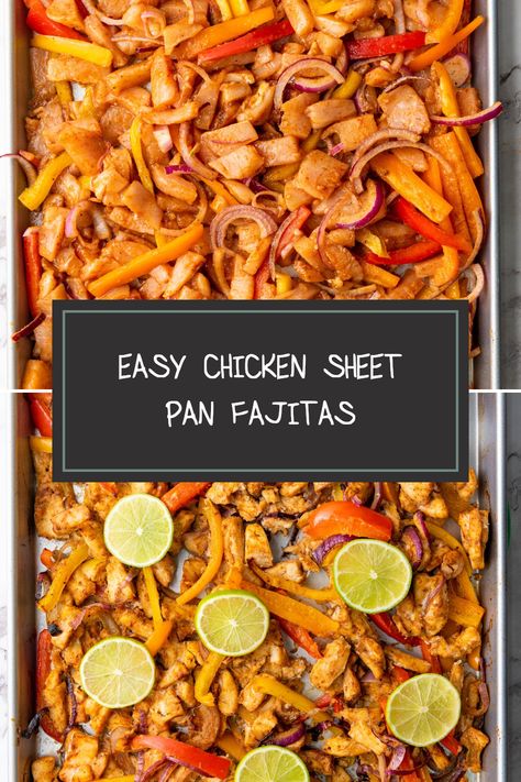 Looking for a simple yet delicious dinner? Our sheet pan fajitas will become your weeknight go-to. Packed with colorful bell peppers and juicy chicken, this one-pan meal is not just easy to make but also full of flavor! You’ll love how quickly everything comes together, with minimal cleanup. Perfect for busy families, these fajitas let you enjoy all your favorites without the hassle. Whether it’s Taco Tuesday or just a regular night, these easy sheet pan fajitas are sure to please everyone at your table! Pan Fajitas Chicken, One Pan Fajitas, Easy Sheet Pan Fajitas, Fajitas Chicken, Easy Sheet Pan Chicken, Sheet Pan Fajitas, Pan Fajitas, Sheet Pan Chicken Fajitas, Chicken Sheet Pan