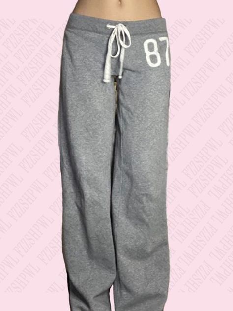 American style high street casual womens gray trousers emo girls Y2K retro streetwear gothic hip hop Cute Y2k Clothes, American High Street Style, Outfit Ideas Pants, Aesthetic Stuff To Buy, 2000s Sweatpants, Clothes Sweatpants, Cute Clothes Aesthetic, Y2k Sweatpants, Gray Trousers