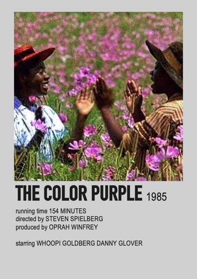 Purple Polaroid, The Color Purple Movie, Danny Glover, Girly Movies, The Color Purple, Unknown Pleasures, Eyes Emoji, Polaroid Poster, Movie Posters Minimalist