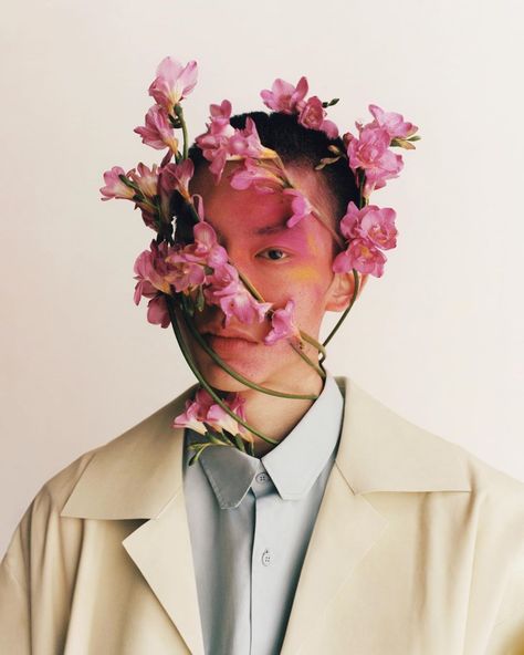 Hairartist Hyunwoo Lee on Instagram: “For @gq_korea April With @chogiseok @yjyjyj86 @5ssmakeup” 얼굴 드로잉, Flower Photoshoot, Photographie Portrait Inspiration, Foto Art, Pretty Photos, Creative Portraits, Portrait Inspiration, 인물 사진, Pics Art