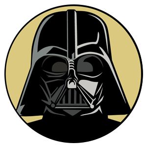 Star Wars Darth Vader Round Sticker. Star Wars App Icons, Darth Vader Dibujo, Darth Vader Cartoon, Darth Vader Drawing, Darth Vader Icon, Darth Vader Face, Darth Vader Art, Darth Vader Mask, Yoda Sticker