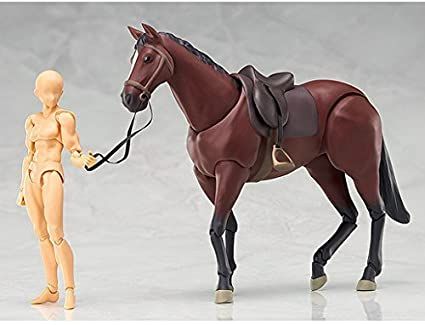 Amazon.com: Max Factory Horse (Chestnut) Figma Action Figure : Toys & Games Horse Poses Reference, Animal Figurine Toys, Poses Manga, White Figures, Anatomy Poses, Chestnut Horse, Figure Poses, Figure Drawing Reference, Art Poses