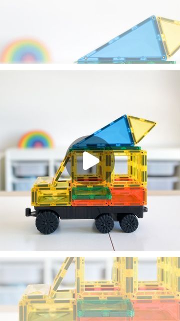 CONNETIX® Magnetic Tiles on Instagram: "CONNETIX 3 Vehicle Designs! 🌈🚗  Looking for vehicle inspiration for your little vehicle loving kids? We have you covered from ice cream truck to Ute and a boat on a trailer 🛥️   With our unique bevel design and rubber wheels our CONNETIX Car Bases will have your little people enthralled in vehicle play for hours! @dudekidz shows us how it’s done 😍  Have you tried building vehicles yet? What has been your favourite design?   Don’t forget to tag us in your CONNETIX play for your chance to be featured.   Happy Playing 🌈 #CONNETIX #connetixtiles #connetixvehicle" Magna Tiles Ideas For Kids, Magnet Tiles Building Ideas, Magnetic Tiles Ideas For Kids, Connetix Ideas, Magnatile Ideas, Picasso Tiles, Connetix Tiles, Magnetic Building Toys, Magna Tiles