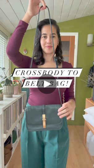 845K views · 5.3K reactions | Turn your crossbody purse into a stylish belt bag for a hands free look! #purses #fashion #StyleInspiration #style #fashionable | Annie Lynn Purse Hacks, Clothing Tricks, Sew Bags, Waist Purse, Mode Tips, How To Make Purses, Clever Ideas, Waist Bags, Clothing Hacks