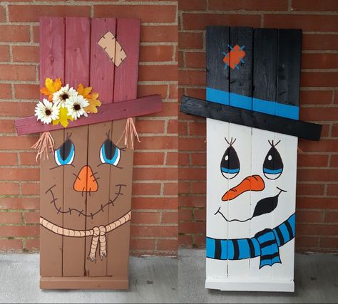 Holiday Woodworking Projects, Thanksgiving Wood Crafts, Wood Scarecrow, Fall Wood Crafts, Thanksgiving Projects, Halloween Wood Crafts, Wooden Christmas Crafts, Christmas Signs Wood, Fall Halloween Crafts