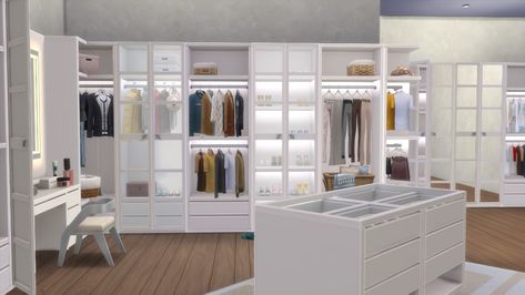 Eliza Walk In Closet - The Sims 4 Build / Buy - CurseForge Classic Traditional Bedroom, Taurus Design, Living Room Sims 4, Vanity Table Vintage, Cozy Studio Apartment, Ikea Wardrobe, Wardrobe Systems, Walking Closet, Muebles Sims 4 Cc