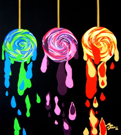 Lollipop Painting, Series 3, Lollipop, Acrylic Painting