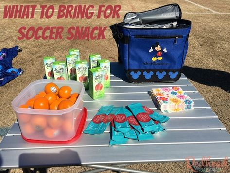 What to Bring for Soccer Snacks - Redhead Baby Mama | Atlanta Blogger Soccer Game Day Snacks, Soccer Treats For Team Diy, Gluten Free Soccer Snacks, Team Snack Ideas Soccer, Snacks For Soccer Games, What To Bring To A Soccer Game, Snacks For Kids Soccer Games, Snacks For Sports Team For Kids, Toddler Soccer Snacks