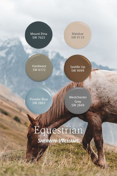 Equestrian Color Palette, Farm Color Palette, Farmhouse Guest Room, Wallpaper Dining Room, Wallpaper Dining, Wall Paint Color, Garden Living Room, Exterior House Paint Color Combinations, Farmhouse Paint Colors