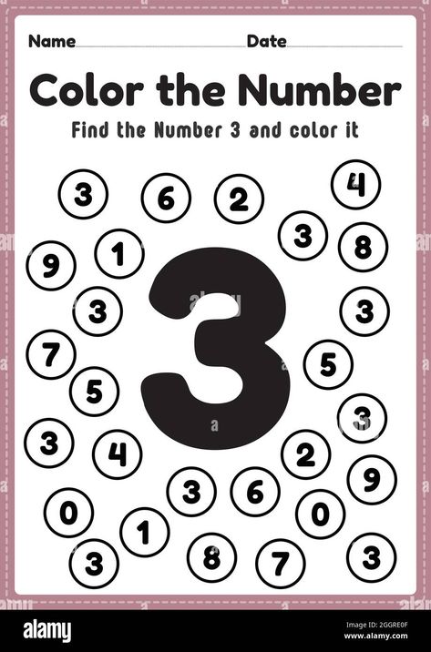 Pre K Math Worksheets, Preschool Math Printables, Worksheet Number, Worksheet Math, Preschool Number Worksheets, Number Worksheet, Fun Math Worksheets, Abc Coloring Pages, Preschool Math Worksheets