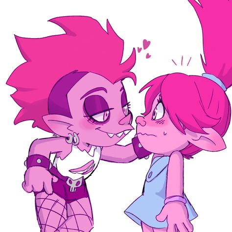 Barb x Poppy Barb X Poppy, Poppy X Barb, Poppy Images, Poppy And Branch, Trolls Movie, Dreamworks Trolls, Lgbt Art, Steven Universe Fanart, Cartoon Shows