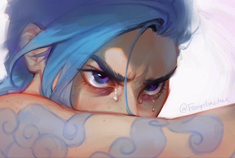 Arcane Jinx, Legend Images, Jinx Arcane, The Fallen Angel, Jinx League Of Legends, Lol League Of Legends, Fallen Angel, Eye Drawing, Animation Series