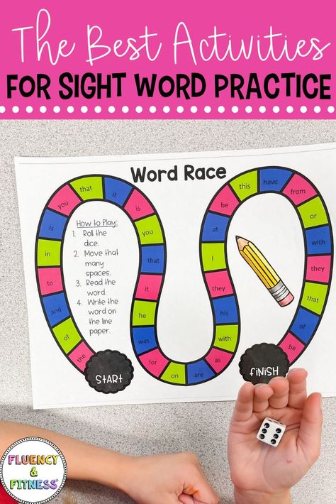 Sight words are a foundational part of your kindergarten, 1st grade, and 2nd grade students learning how to read! Your students need repetition to learn sight words, so I'm sharing my most creative and fun activities for working on this skill in the classroom! These ideas include movement, games, and more! Fun Learning Activities For 2nd Grade, Sight Words Classroom Decoration, Language Arts Activities For 1st Grade, 1st Grade Games To Play, Sight Word Board Game, Games To Learn Sight Words, Language Arts Activities For Kindergarten, Reading Fluency Games 1st Grade, 2nd Grade Reading Activities Fun