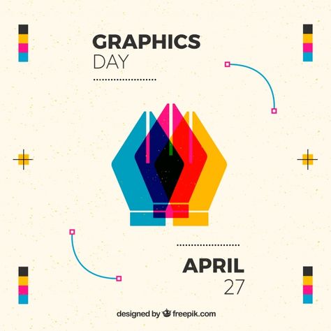 World graphics day background in flat st... | Free Vector #Freepik #freevector #freebackground #freedesign #freeworld #freegraphic-design World Graphics Day, Graphic Day, Print Design Template, Colorful Stationery, Black Friday Sale Banner, Day Background, Neon Design, Vector Flowers, Best Web Design