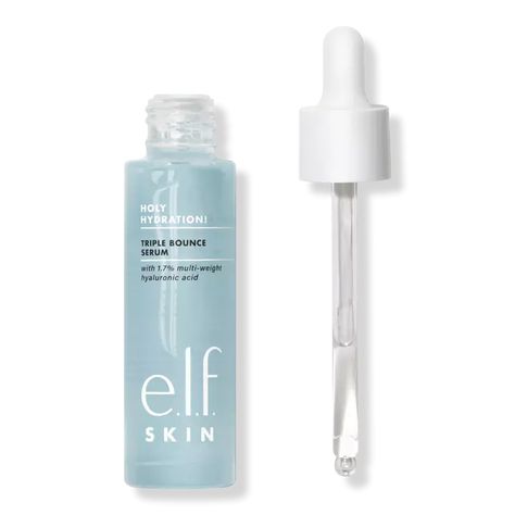 Holy Hydration! Triple Bounce Serum - e.l.f. Cosmetics | Ulta Beauty Dream Things, Sephora Skin Care, Makeup List, Pink Lifestyle, Supple Skin, Elf Cosmetics, Skin Care Items, Low Low, Hydrating Serum