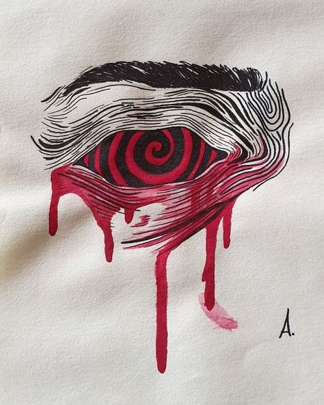 blood hypnosis art eyes draw Eyes All Over Body Art, Hypnotized Eyes Drawing, Hypnotic Eyes Drawing, Heart With Eyes Drawing, Dead Eyes Drawing, Eyes Drawing Tattoo, Red High Eyes Drawing, Eyes Scary Art, Blind Eyes Drawing