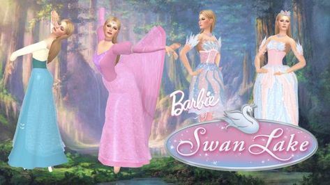 Sims 4 Barbie Movie Cc, Sims Cc Barbie, Sims 4 Rapunzel Cc, Barbie Sims, Sims 4 Barbie Cc, Barbie Of Swan Lake, Sims Aesthetic, Barbie Nutcracker, Castle Dress