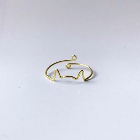 Cincin Diy, Ring Cat, Diy Wire Jewelry Rings, Wire Jewelry Rings, Diy Jewelry Rings, Wire Jewelry Designs, Cat Ring, Handmade Jewelry Tutorials, Diy Wire Jewelry