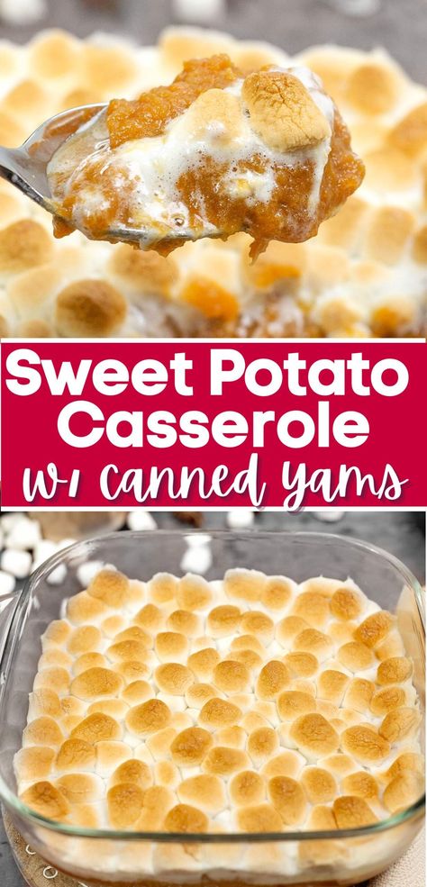 Canned Sweet Potato Casserole, Canned Sweet Potato Recipes, Gnocchi Vegan, Sweet Potato Casserole Healthy, Canned Yams, Sweet Potatoes With Marshmallows, Best Sweet Potato Casserole, Sweet Potato Casserole Easy, Canning Sweet Potatoes