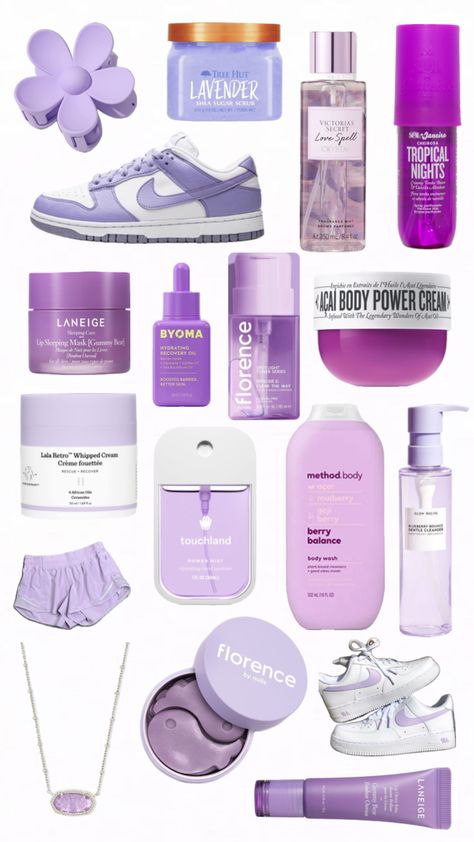 Purple Gift Basket, Preppy Birthday Gifts, I Love Purple, Girly Christmas Gifts, Preppy Gifts, Cute Eye Makeup, Cute Birthday Ideas, Sephora Skin Care, Lavender Aesthetic