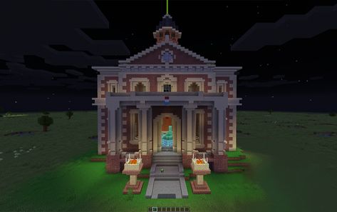 Town Hall Minecraft Ideas, Minecraft City Hall Ideas, City Hall Minecraft, Minecraft Town Hall Ideas, Minecraft City Hall, Minecraft Town Hall, Minecraft Base, Minecraft Town, Minecraft Interior