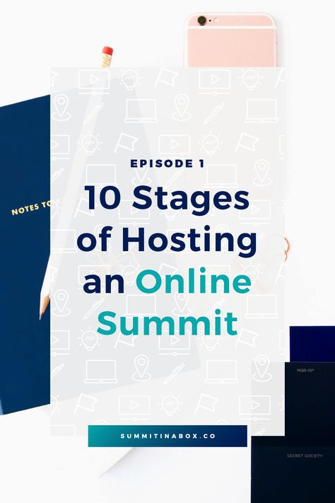 There's a lot to consider when hosting an online summit, so in this episode, we'll go over the 10 stages. // Summit In A Box -- #virtualsummit #onlinesummit #summittips #hostasummit Solopreneur Tips, Sales Strategies, Online Business Plan, Virtual Summit, Online Business Strategy, Wordpress Tips, Website Tips, Blogging Inspiration, Email List Building