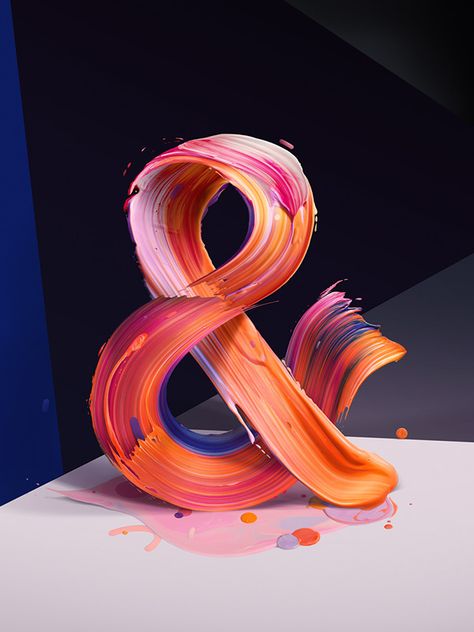 Probably can be done by duplicating the layers and erasing unwanted parts. Shall try this one day. 3d Typography Design, Inspiration Typographie, 3d Typography, Design Fields, Design Stand, 3d Letters, Art Et Illustration, Typography Inspiration, Digital Artists