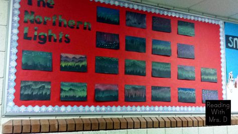 The Northern Lights pastel chalk art Northern Lights Bulletin Board, Pastel Chalk Art, See The Northern Lights, Elementary Science, The Northern Lights, Chalk Art, Reading Light, Third Grade, Fun Ideas