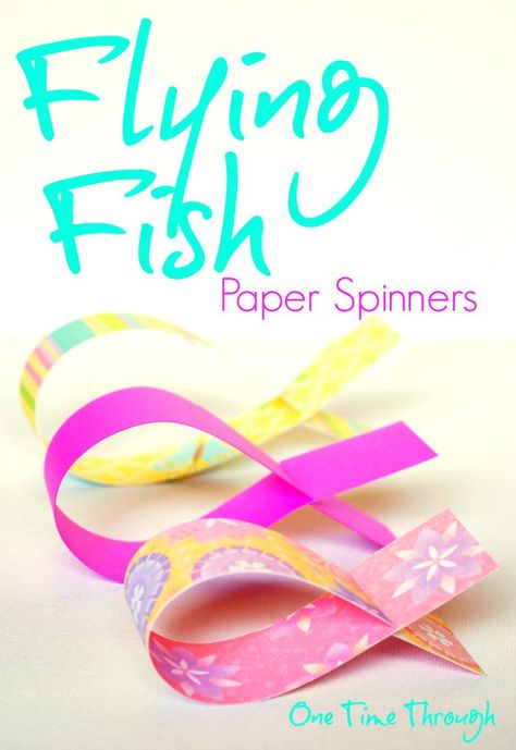 Paper Spinners, Palm Sunday Crafts, Flying Fish, Stem Activities, Creative Activities, Summer Crafts, School Crafts, Craft Activities, Paper Crafts Diy